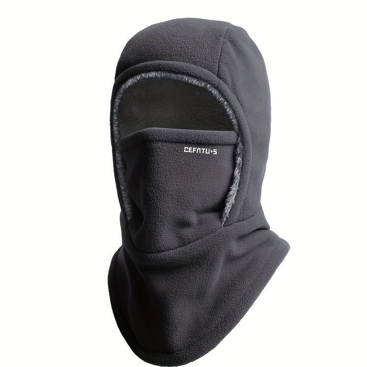 1pc Tungsten Steel Balaclava Face Mask, Thickened Windproof Winter Headwear, with Integrated Neck Warmer and Ear Flaps, Hand Washable, for Cycling, Running, Skiing, Fishing, Unisex