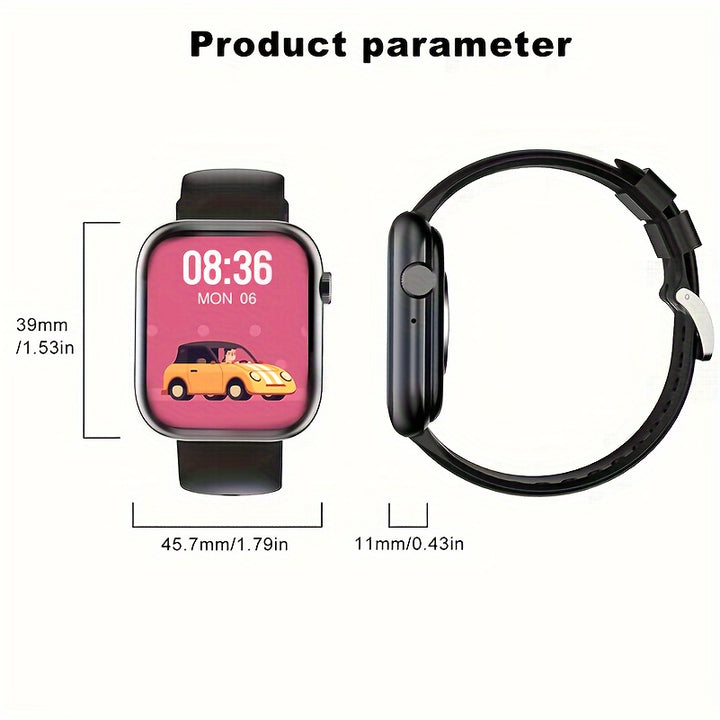 Trendy Smartwatch With Multiple Features Suitable For The Elderly, Children, And Teenagers, Including Wireless Calling, Various Sports Modes, Health Monitoring, Social App Reminders, And A 2.01-inch High-definition Full Touch