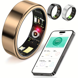 [Fitness Tracker] Anello Intelligente per Donne e Uomini | Tracker di Attività e Fitness con Passi, Distanza, Calorie, Monitoraggio del Sonno, Monitoraggio dell'Esercizio | per iPhone per Android | Calze di Natale e riempitivi di Natale