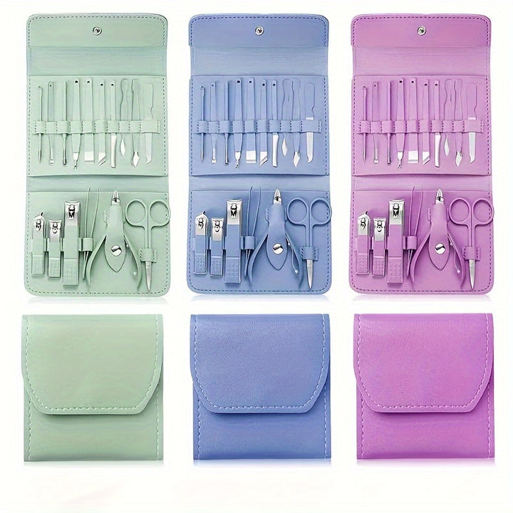 [Complete Nail Care Travel Kit] Nail Clippers Manicure Tool Set, With Portable Travel Case, Cuticle Nippers And Cutter Kit, Professional Nail Clippers Pedicure Kit, Grooming Kit For Travel