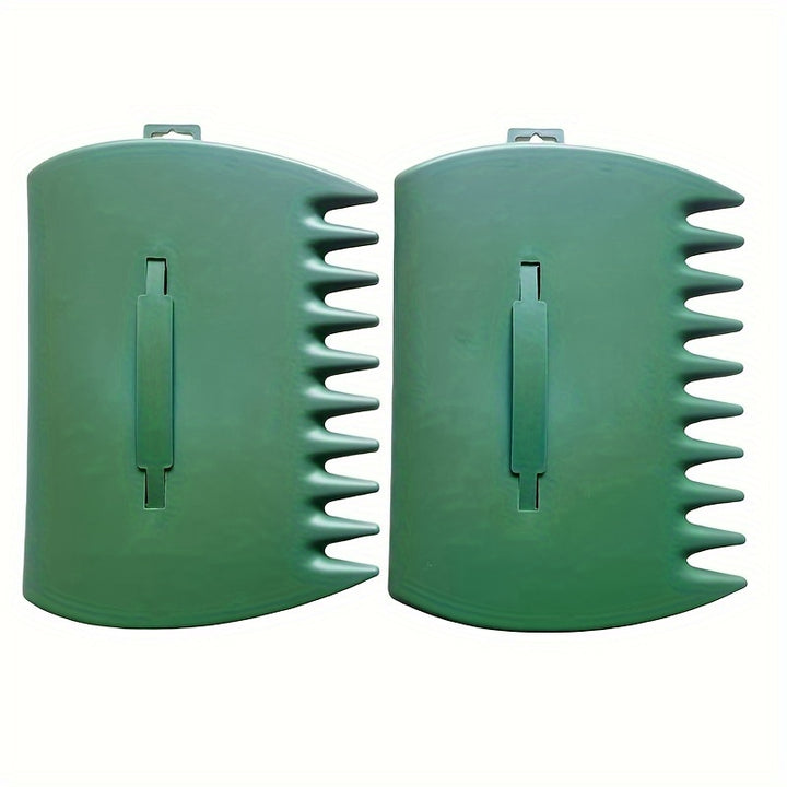 Grandes pelles à feuilles en plastique durables 2 pièces - Ensemble d'outils de jardinage pour ramasser les feuilles, les tontes d'herbe, les débris