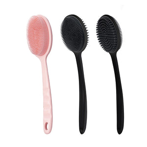 Soft Body Scrubber Shower Exfoliating Scrubs Long Handle Bath Brush Exfoliator Skin Massager Cleaning Brush Bathroom Accessories