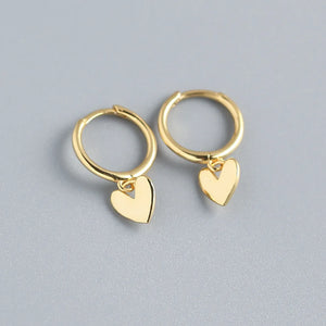 XIYANIKE Silver Color  New Love Heart Hoop Earrings Female Fashion Cute Romantic Elegant Jewelry Couple Handmade Gifts