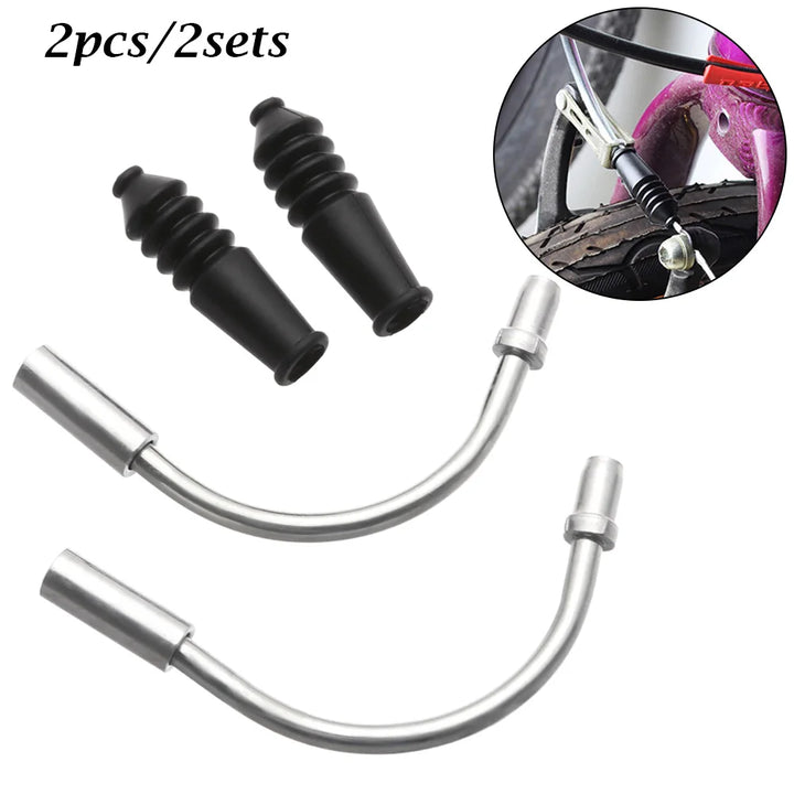 2pcs/2sets V Brake Noodle and Boot Set MTB Mountain Bike Outdoor Noodles Cable Guide Bend Tube Pipe Sleeves Protector Hose Brake