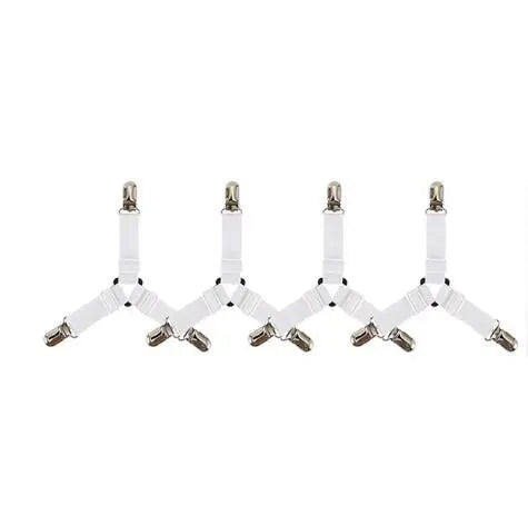 4 Pcs/lot Bed Sheet Fasteners Holder Gadgets for Bed Sheet Organizer Mattress Cover Clip For Home Elastic Straps Adjustable Clips