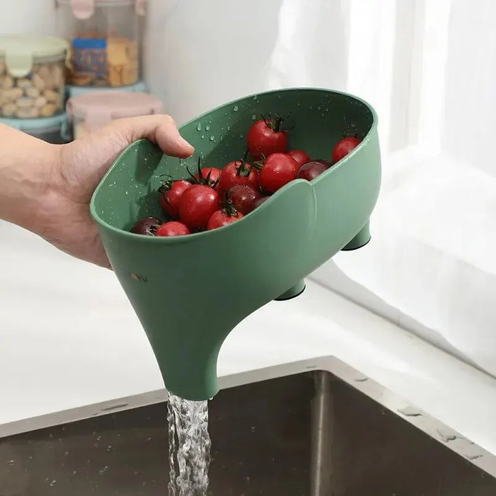 Elephant Drain Basket Multi-purpose Kitchen Storage Drain Basket Household Fruit and Vegetable Basket Plastic Drain Basket Acces