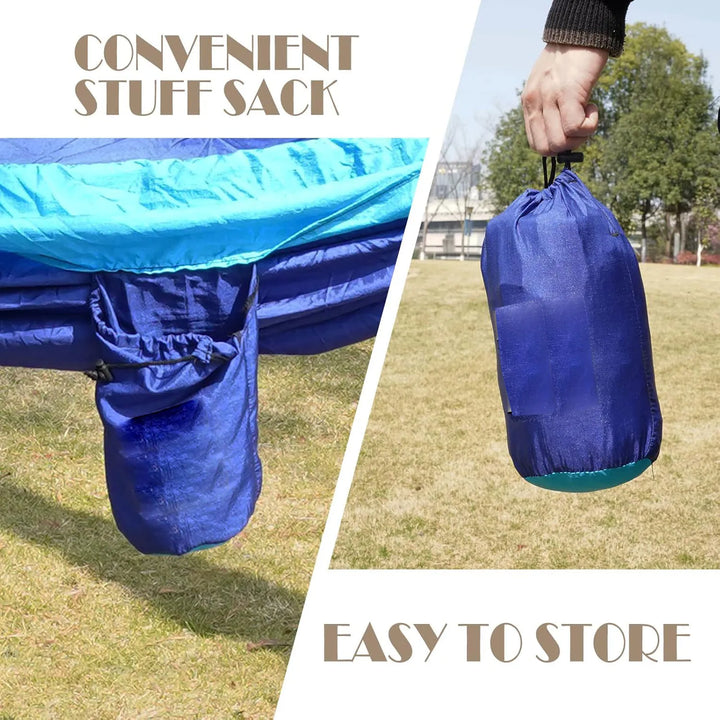 Portable Nylon Parachute Fabric Single and Double Size Outdoor Camping Hiking Garden Hammock