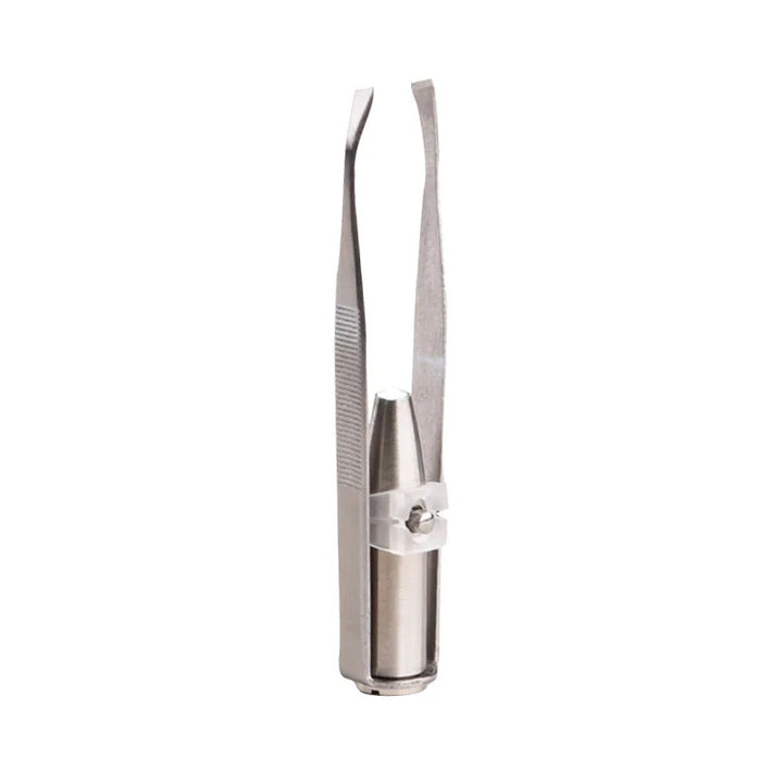 1 Pc Portable Stainless Steel Smart Design Eyebrow Hair Removal Tweezer With LED Light Makeup Tool