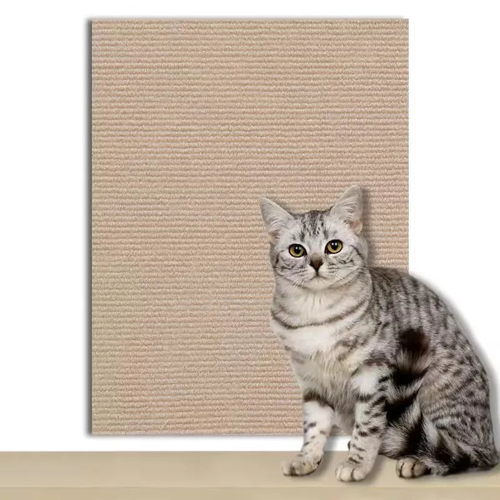 DIYSelf-Adhesive Cat Scratching Mat Trimmable Cat Carpet Cat Scratching Carpet Corner Wall Cat  Scratch Sofa Furniture Protector