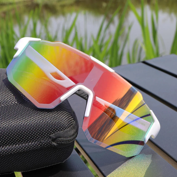 New Cycling Sunglasses Large Frame UV400 Shades UV Protection Outdoor Sports Windproof Anti-Ultraviolet Hiking Climbing Goggles
