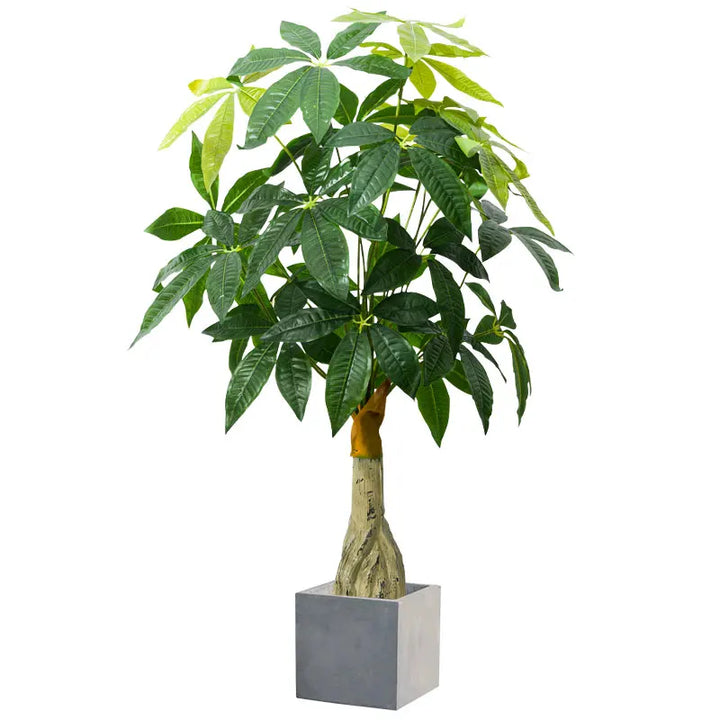 95cm Large Artificial Plants Fake Monstera Tree Plastic Palm Leaves Tropical Green Lucky Tree For Home Garden Outdoor DIY Decor