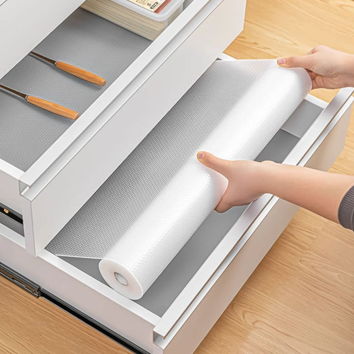 30/60cm 1.5/5M Drawer Mat Shelf Cover Liners Non-Slip Waterproof Closet Placemat Table Pad Cabinet Oil-proof Liners Non-Adhesive