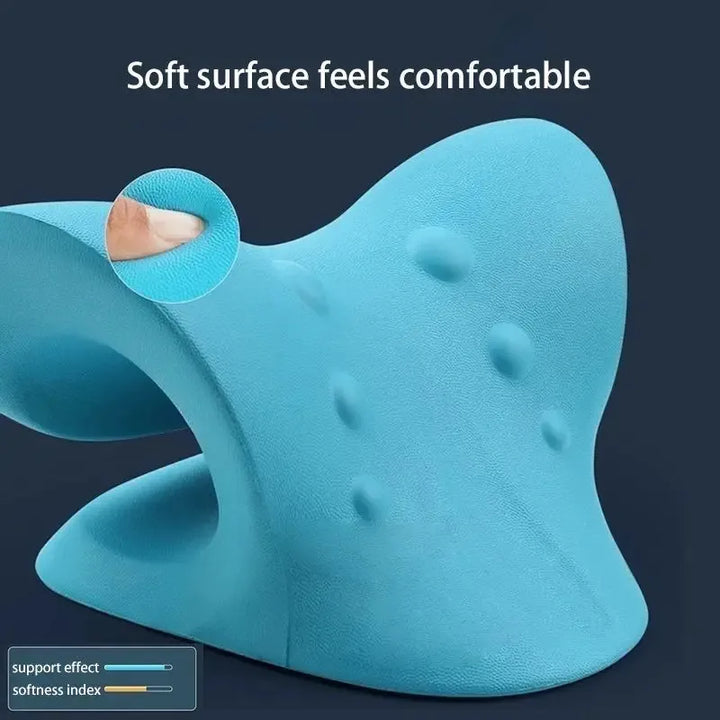 Neck Shoulder Stretcher Relaxer Cervical Chiropractic Traction Device Massage Pillow for Pain Relief Cervical Spine Alignment