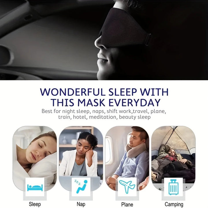 Eye Mask for Sleeping 3D Contoured Cup Blindfold Concave Molded Night Sleep Mask Block Out Light with Women Men