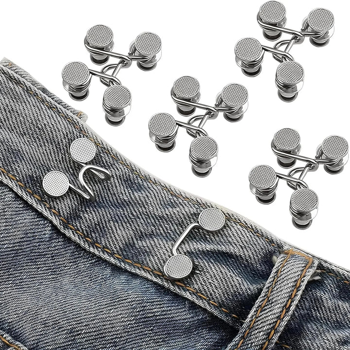 1/2/4 Pairs Jeans Button Tightener,Pant Waist Tightener, Button Pins for Jeans, Button for Jeans to Make Smaller Waist Tightener