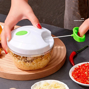 400ml Manual Food Crusher Mini Garlic Chopper Garlic Crusher Vegetable Onion Cutter Kitchen Cooking Accessories