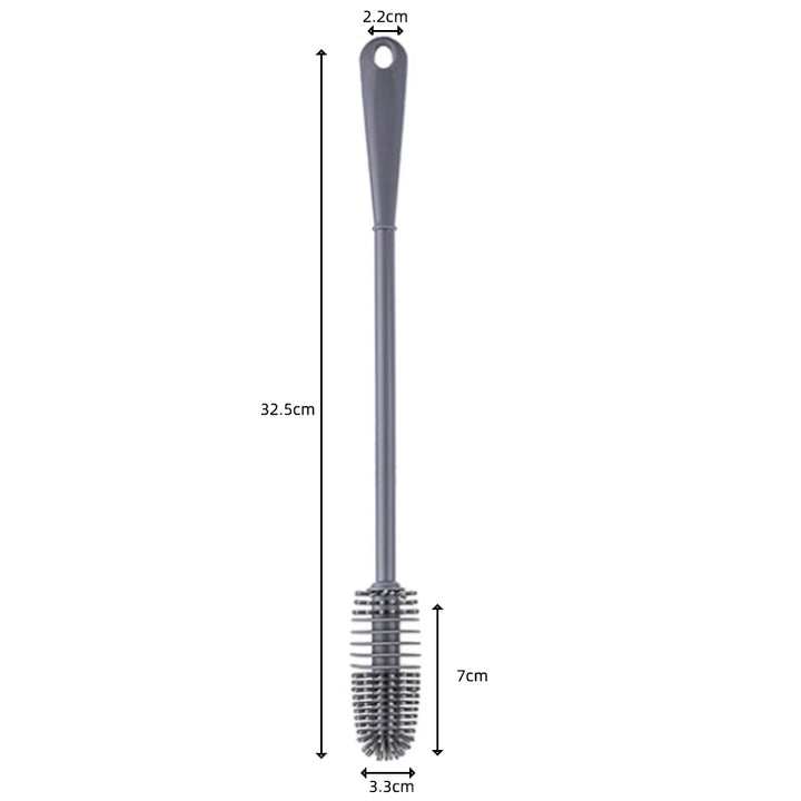 Spazzola per tazze in silicone Lavapavimenti per tazze Detergente per vetri Strumento per la pulizia della cucina Manico lungo Bottiglia per bicchiere di vino Spazzola per pulizia tazza di vetro