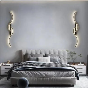 LED Wall Lamp 60/80/100CM Smart Remote Control Adjustable Color Temperature Brightness Bedroom Bedside Living Room Wall Sconces