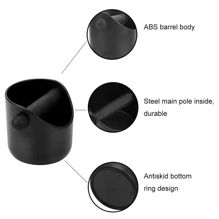 Coffee Knock Box Espresso Grounds Container Anti Slip Dump Bin Barista Accessories Cafe Grind Tools