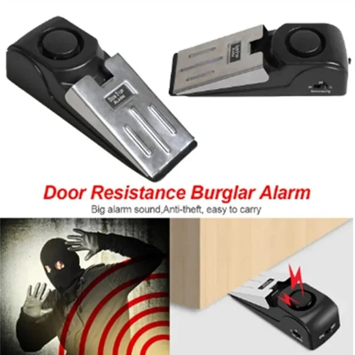 120 db Wireless Door Stop Stopper Alarm Block Blocking System Anti-theft Burglar Stop System Security Home Wedge Shaped