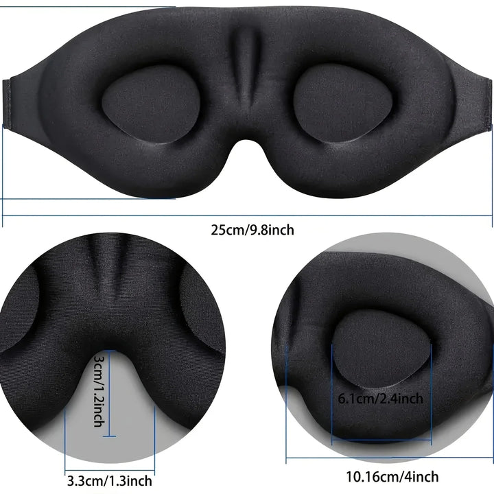 Eye Mask for Sleeping 3D Contoured Cup Blindfold Concave Molded Night Sleep Mask Block Out Light with Women Men