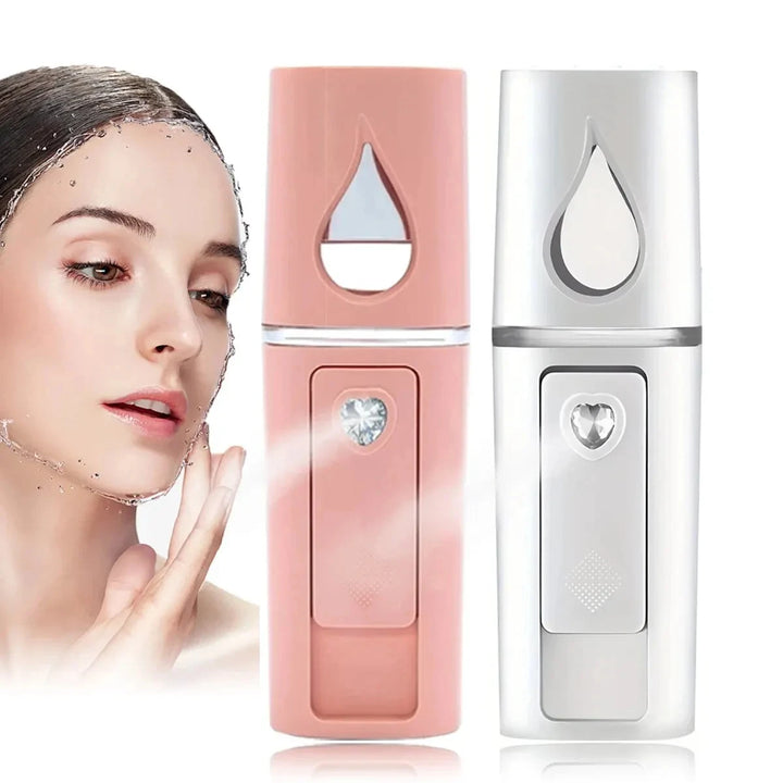 20ml USB Rechargeable Nano Facial Sprayer, Handheld Face Steamer & Humidifier for On-The-Go Hydrating Skin Care