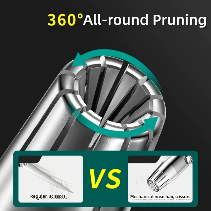 Nose Hair Trimmer Cleaner For Men Women Stainless Steel Manual Mechanical Shaving Razor Washable Hair Removal Tools With Brush
