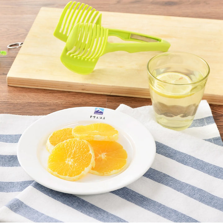 1Pcs Plastic Kitchen Handheld  Potato Slicer Tomato Cutter Tool Lemon Cutting Cooking  Kitchen  Accessories