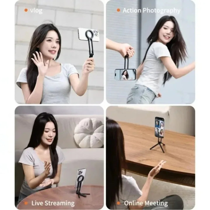Foldable Portable Phone Holder Stand Magnetic Cell Phones Tripod Mount For 16 15 14 13 12 Pro Max