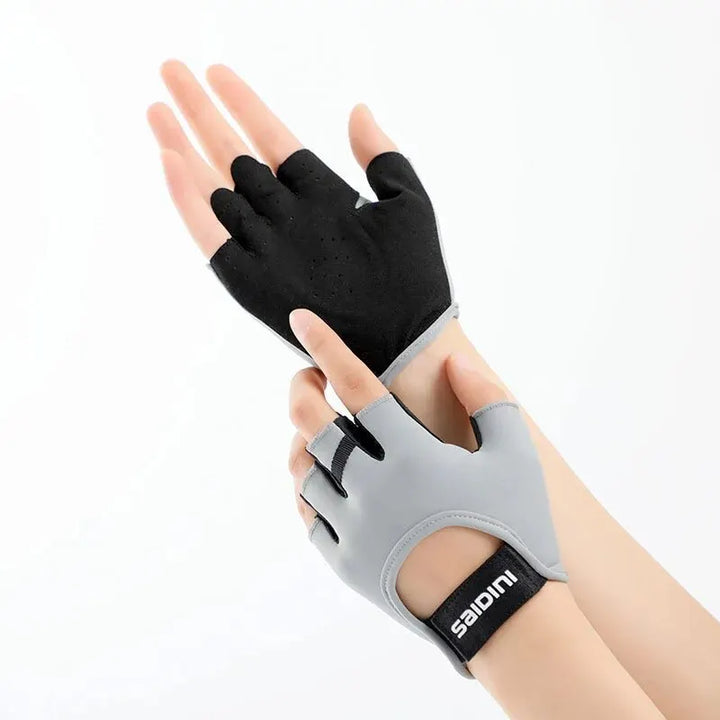 Women's Sports Gloves Fitness Outdoor Sports Anti Slip and Shock-absorbing Half Finger Gloves Durable and Breathable