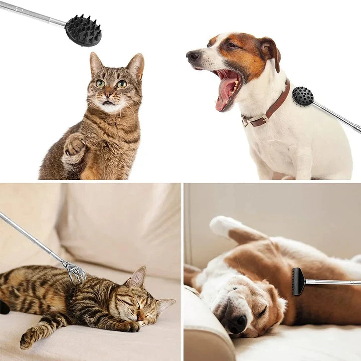 Adjustable Cactus Back Scratcher Massager - 2 Spike Sizes (0.25" 0.5") for Men & Women - Long Lasting PVC Itching Stick