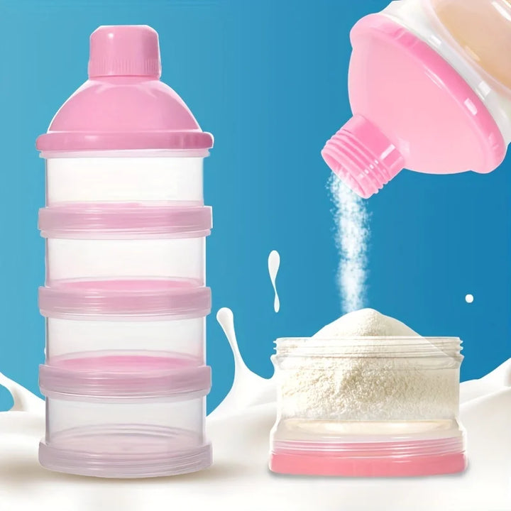 MAMIJOY Baby Milk Powder Box Large Capacity Multi Layer Food Supplement Box Independent 5Grid Layered Milk Powder Box NFH03