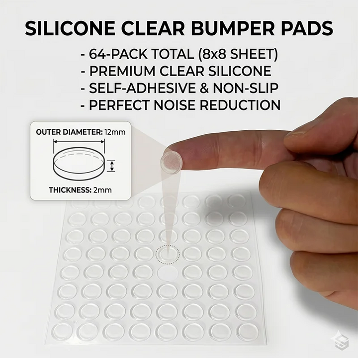 100Pcs Soft Silicone Rubber Anti Slip Bumpers Feet Pads Damper Buffer Cabinet Bumpers Silicone Furniture Pads Drawer Door Pad