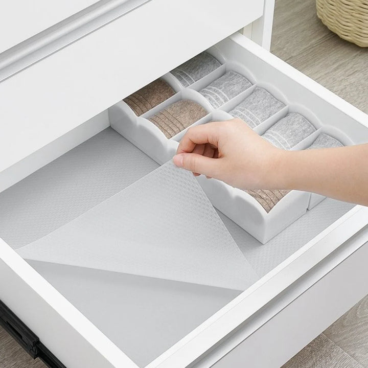 30/60cm 1.5/5M Drawer Mat Shelf Cover Liners Non-Slip Waterproof Closet Placemat Table Pad Cabinet Oil-proof Liners Non-Adhesive