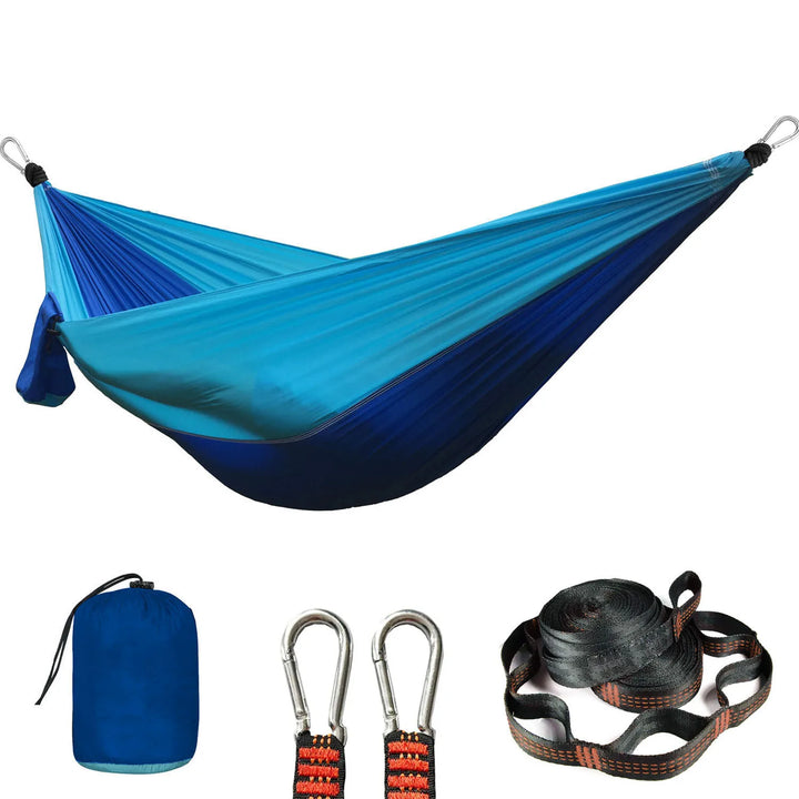 Portable Nylon Parachute Fabric Single and Double Size Outdoor Camping Hiking Garden Hammock