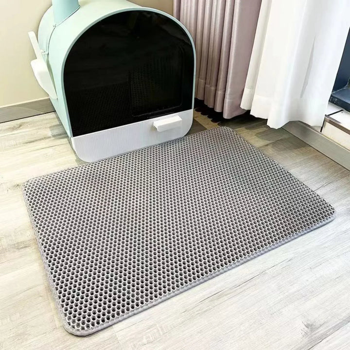 Extra Large Cat Litter Mat Heavy Duty Waterproof 2 Layer Non-Slip Washable Pet Floor Protector Litter Box Sand Stopper