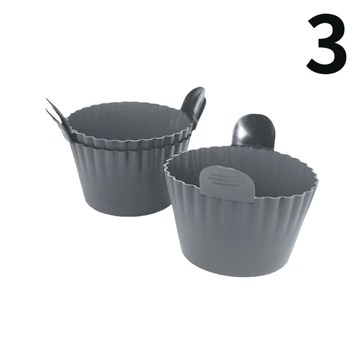 Silicone Air Fryer Egg Poacher Silicone Cupcake Baking Cups Ramekins For Air Fryer Ovens Air Fryer Silicone Basket