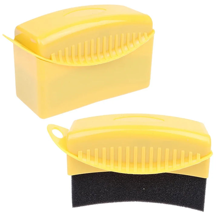 Car Wheel Polishing Waxing Sponge Brush With Cover ABS Washing Cleaning Tire Contour Dressing Applicator Pads Detail Accessories