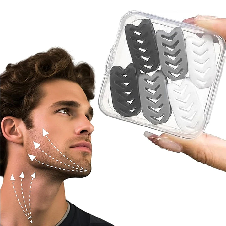 6 Pcs Silicone Jaw Trainer With A Box Line Exerciser Chew Ball Fitness Facial Toner Face Neck Muscle Trainer Chin Cheek Exercise