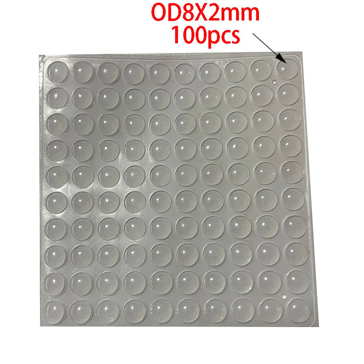 100Pcs Soft Silicone Rubber Anti Slip Bumpers Feet Pads Damper Buffer Cabinet Bumpers Silicone Furniture Pads Drawer Door Pad