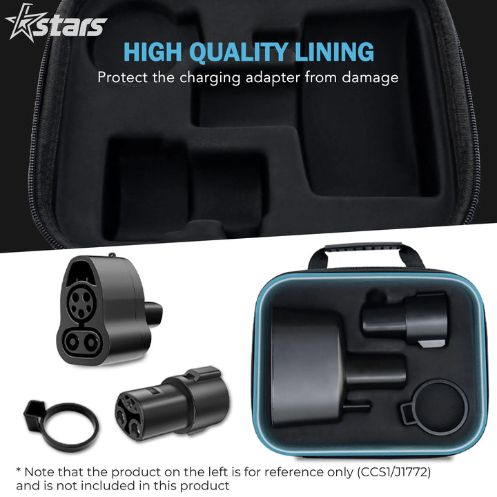 For Tesla CCS1 J1772 Charger Adapter Waterproof Storage Bag Travel Carrying Protective Case For Electric Car Charging Accessorie