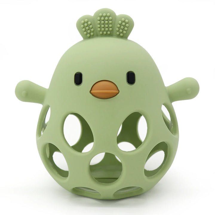1 Pc Baby Silicone Teether Toys Cartoon Chick Shape Baby Toys Hollow Out Baby Care Equipment Chewing Training Baby Products