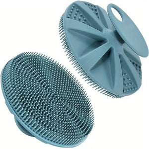 Brosse de douche nettoyante à main en silicone doux, brosse à shampooing, brosse de gommage pour le bain, tête de masseur, outils de bain