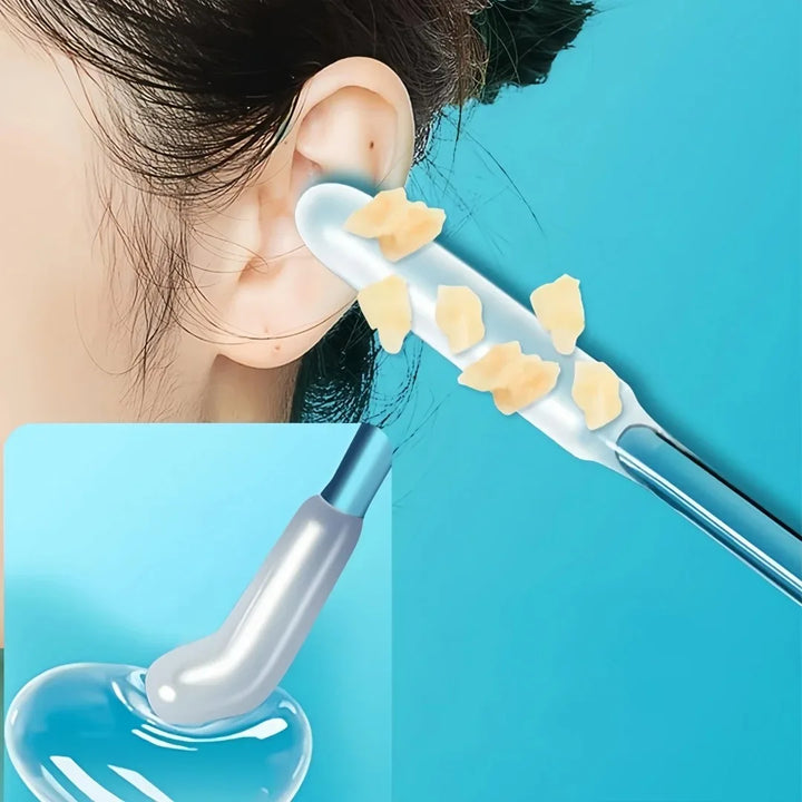24 Pcs Disposable Silicone Earwax Remover sticky ear pick For Kids Older Adults S/L Ear Cleaner Reusable Adhesive Earpick