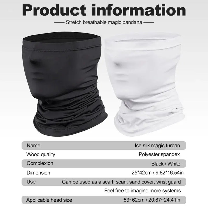 Cycling Face Mask Absorb Sweat Breathable Fishing Training Sport UV Face Scarf Neck Gaiter Summer Face Bandana