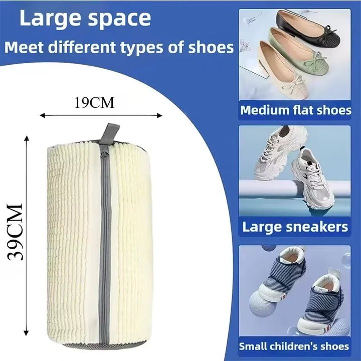Durable Shoe Washing Machine Bag for All Shoe Types with Zipper for Sneakers and Casual Shoes Laundry  Reusable Shoe Wash Bag