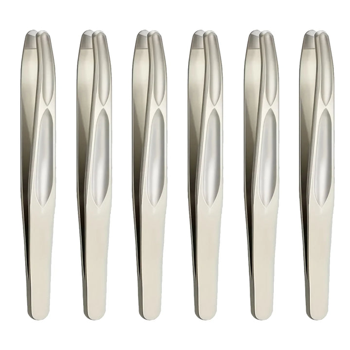 Premium Round Head Tweezers for Eyebrow & Facial Hair Removal Seamless Clips Short Hair Precision Beard Clip