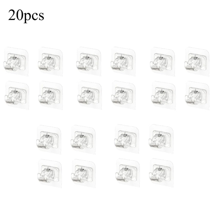 Set of 2/4/8 Self Adhesive Hooks Punch-free Curtain Rod Clip Hook Window Curtains Wall Hanging Holder Household Clamp Fixed Clip