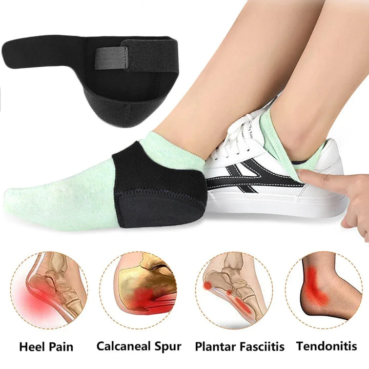 Plantar Fasciitis Heel Spur Foot Support With U-Shaped Silicone Gel Heel Cups for Heel Pain Relief Insoles for Man Woman Walking