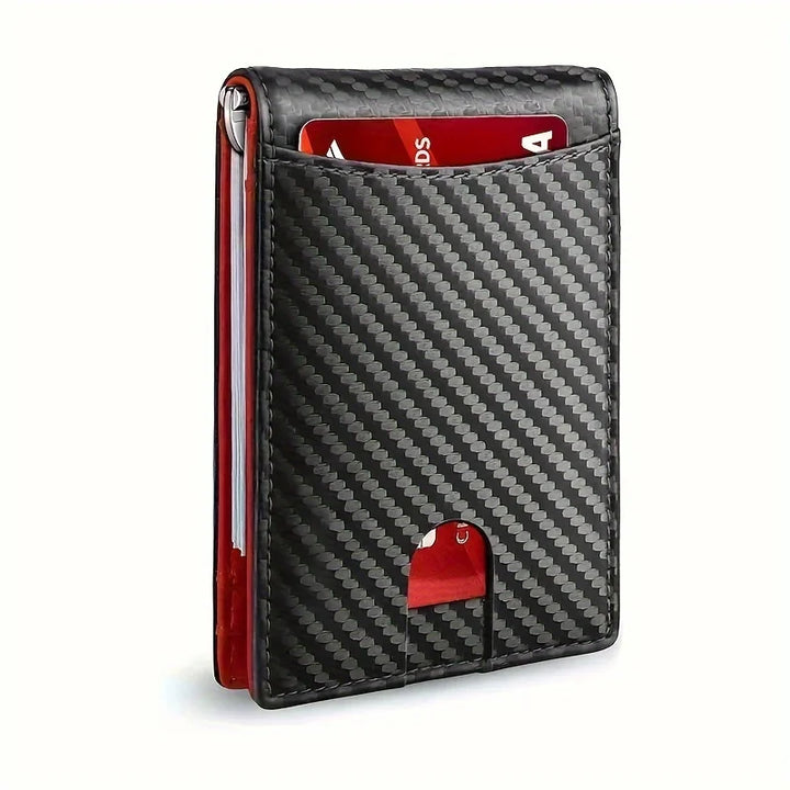 Slim Wallets for Men - Leather Money Clip Mens Wallet - RFID Blocking Front Pocket Bifold Wallet - Minimalist Credit Card Holder